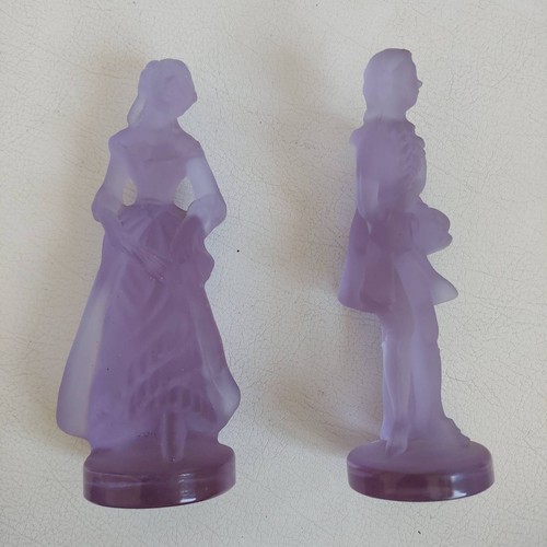 Coppia dama cavaliere vetro - dama,