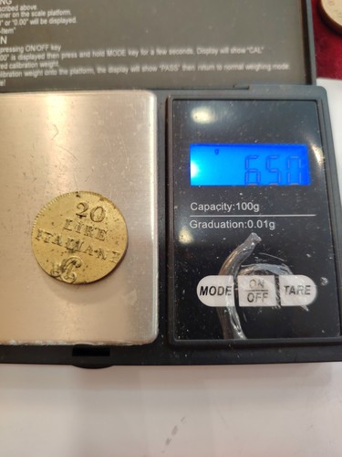 Peso monetale lire - 20,