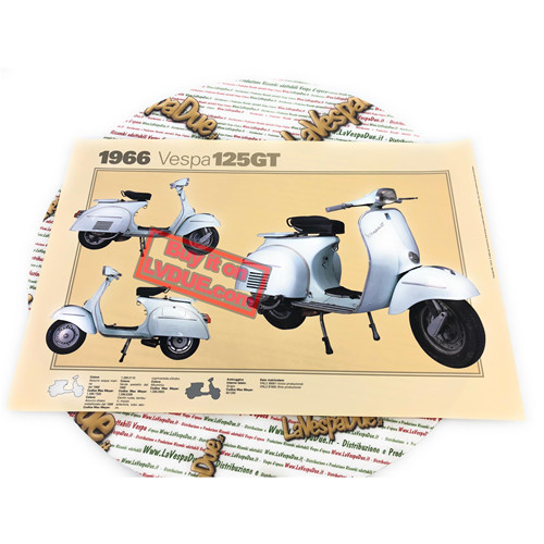 Poster vespa tecnica - poster,