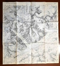 Carta geografica MONTE BIANCO