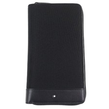 Portafoglio da viaggio MONTBLANC Nightflight bianco stella pelle zip rotonda mai usato organizza