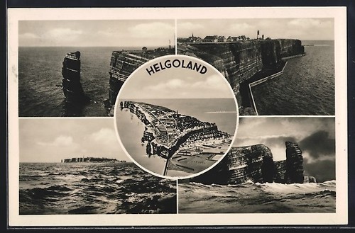 Cartolina helgoland rocce - helgoland,,
