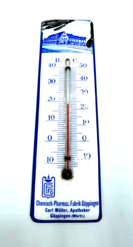 Antico termometro smaltato con