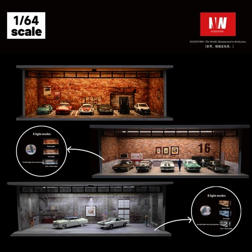 Diorama garage modello - 1:64,