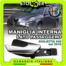 MANIGLIA INTERNA ANTERIORE LATO PASSEGGERO ALFA ROMEO GIULIETTA 940 SATINATA