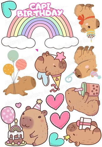 Capybara immagine torta - , festa