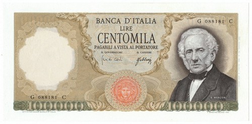 100000 lire alessandro manzoni - 100000,