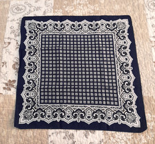 FAZZOLETTO BANDANA BLU COTONE COLLO POLSO 45 CM