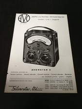 1962 AVO AVOMETER 8 ANALIZZATORE UNIVERSALE PUB EPOCA VINTAGE AD