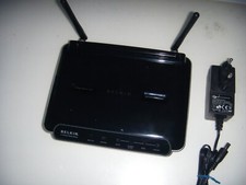 BELKIN F5D8633-4 N Wireless MODEM ROUTER PERFETTO SPEDIZIONE IMMEDIATA 2 ANTENNE