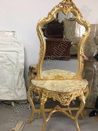 Consolle specchio legno - e,