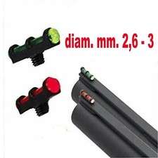 Mirino In Fibra Ottica Per Fucile Passo Mm. 3 -2,6 Colore Rosso Verde Mirini