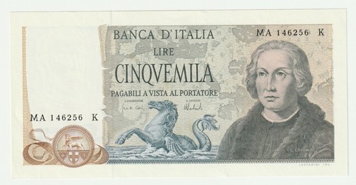 Italia repubblica 5000 lire - italia,