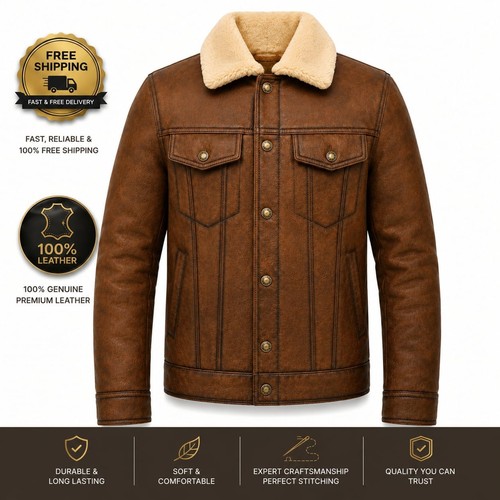 Giacca uomo pelle marrone - pelle, b3