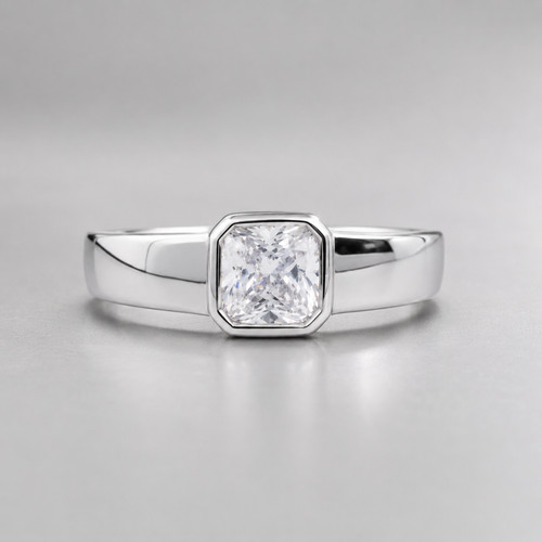 Anello solitario argento - anello, in