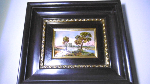 Limoges enamel board - , signed
