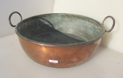 Antique copper jam pan - pan, fish