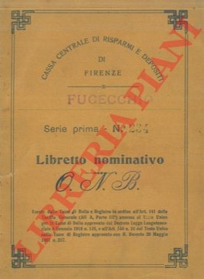 Cassa centrale risparmi - risparmi, e