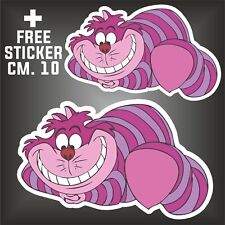 adesivo Alice in wonderland  stregatto decal sticker + 1 FREE STICKER CM. 10