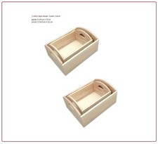 4 cassette in legno cestino cassettine portagioie scatola per regalo dipingere