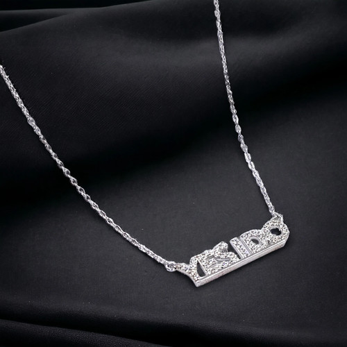 Collana scritta argento
