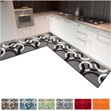 Tappeto Cucina Cerchi 3D