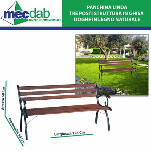 Panchina linda ghisa con - in,