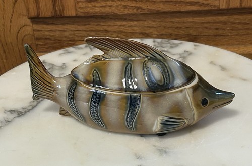 Piatto ceramica pesce con