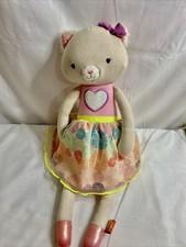 B Toys Softies Rosa CALI CAT Punta a Punta Ballerina Ballerina Peluche Cuore Usato in Ottime Condizioni