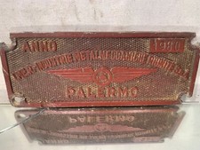 Tabella Ferroviaria Imer Industrie Metalmeccaniche Riunite Palermo Vintage