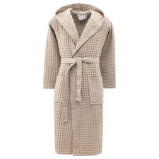 Accappatoio Unisex a  Nido d'Ape 100% Cotone con Cintura, Cappuccio e Tasche