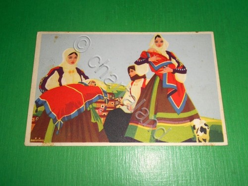 Cartolina costumi sardi - cartolina,