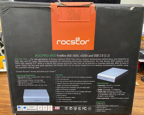 Rocstor rocpro 850 firewire - rocstor,