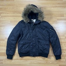 Giacca Bomber Diesel Donna XL con Cappuccio Ecopelliccia Imbottita Full Zip Stile Militare