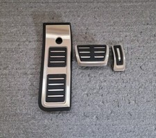 AUDI A6 C8 4K A7 2018-23 KIT COPERCHI RIVESTIMENTI PEDALI ACCIAIO INOX ORIGINALI