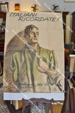 DUDOVICH Marcello. ITALIANI RICORDATI!. Grande manifesto, P.N.F. politiche 1934