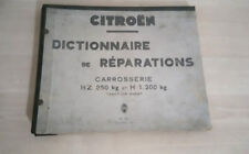 Manuale Officina Carrozzeria Citroen Type H / HZ 1951 ORIGINALE