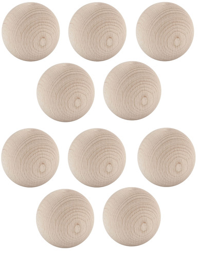 10x sfere legno natura - sfere, in