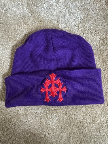 Berretto viola cuore cromato