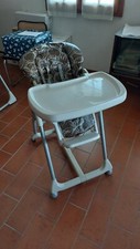SEGGIOLONE PRIMA PAPPA DINER PEG PEREGO DA ZERO A TRE ANNI, RIVESTITO MARRONE