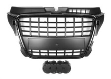 GRIGLIA CALANDRA MASCHERINA ANTERIORE NERA AUDI A3 8P 08-12 RESTYLING SLINE