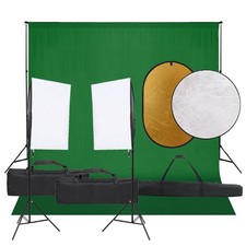 Kit per Studio Fotografico con Set Luci, Fondale e Riflettore vidaXL