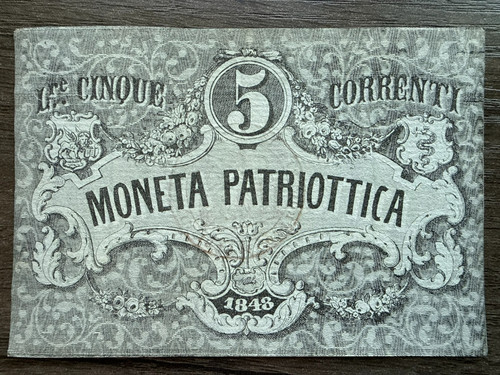 Banconota lire italia - 5,