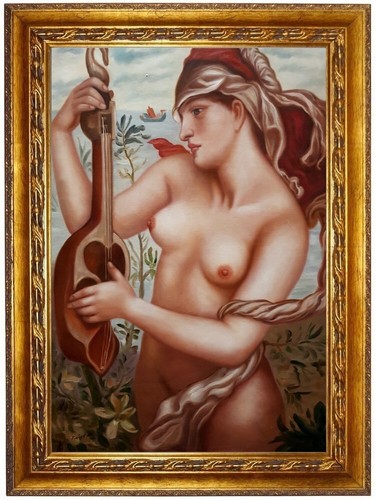 Quadro olio dante - olio, rossetti