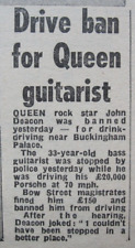 John Deacon 1985 Driving Ban