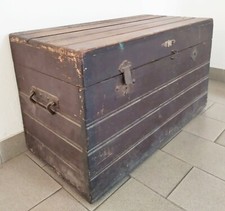 BAULE IN LEGNO PRIMO 900 DA USARE COME TAVOLINO DA SALOTTO PORTA TV