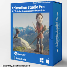 Animation Studio PRO 2024 3D/2D Motion Graphic Design Software Suite su DVD-ROM