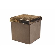 POUF CON PAILLETTES TORTORA