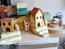 ARTE CASA SEMILAVORATI da PRESEPE in CARTONE MULINO MACINA ELETTRICA AFFARE!