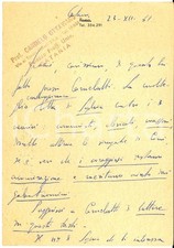 1961 CATANIA Cartolina postale Carmelo OTTAVIANO - Rivista SOPHIA - Autografo